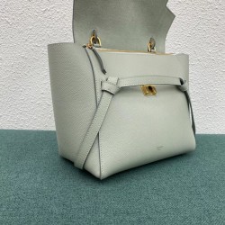 Celine Micro Belt Bag In Vert D'eau Grained Calfskin 719