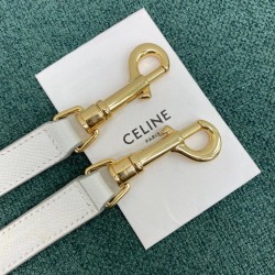 Celine Micro Belt Bag In White Grained Calfskin 737
