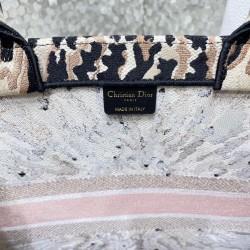 Dior Book Tote Bag In Multicolor Tie Embroidery 248