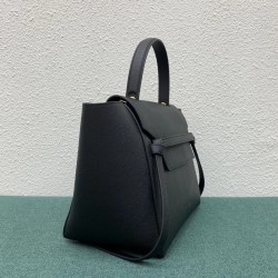 Celine Belt Mini Bag In Black Grained Calfskin 772