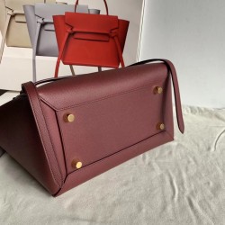 Celine Belt Mini Bag In Bordeaux Grained Calfskin 847
