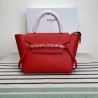 Celine Belt Mini Bag In Red Grained Calfskin 866