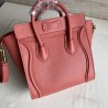 Celine Nano Luggage Tote Bag In Orange Drummed Calfskin 722