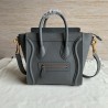 Celine Nano Luggage Tote Bag In Kohl Drummed Calfskin 965