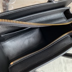 Celine Nano Luggage Tote Bag In Black Smooth Calfskin 922