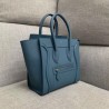 Celine Micro Luggage Tote Bag In Slate Blue Drummed Calfskin 839