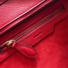 Celine Micro Luggage Tote Bag In Red Drummed Calfskin 430