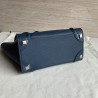 Celine Micro Luggage Tote Bag In Navy Blue Drummed Calfskin 676