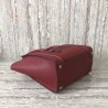 Celine Micro Luggage Tote Bag In Dark Red Drummed Calfskin 312