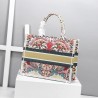 Dior Small Book Tote In Heart Lights Dior Embroidery 918