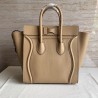 Celine Mini Luggage Tote Bag In Dune Drummed Calfskin 185