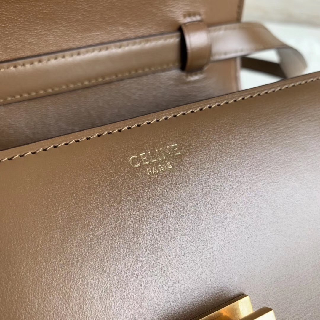 Celine Classic Box Small Bag In Camel Box Calfskin 770