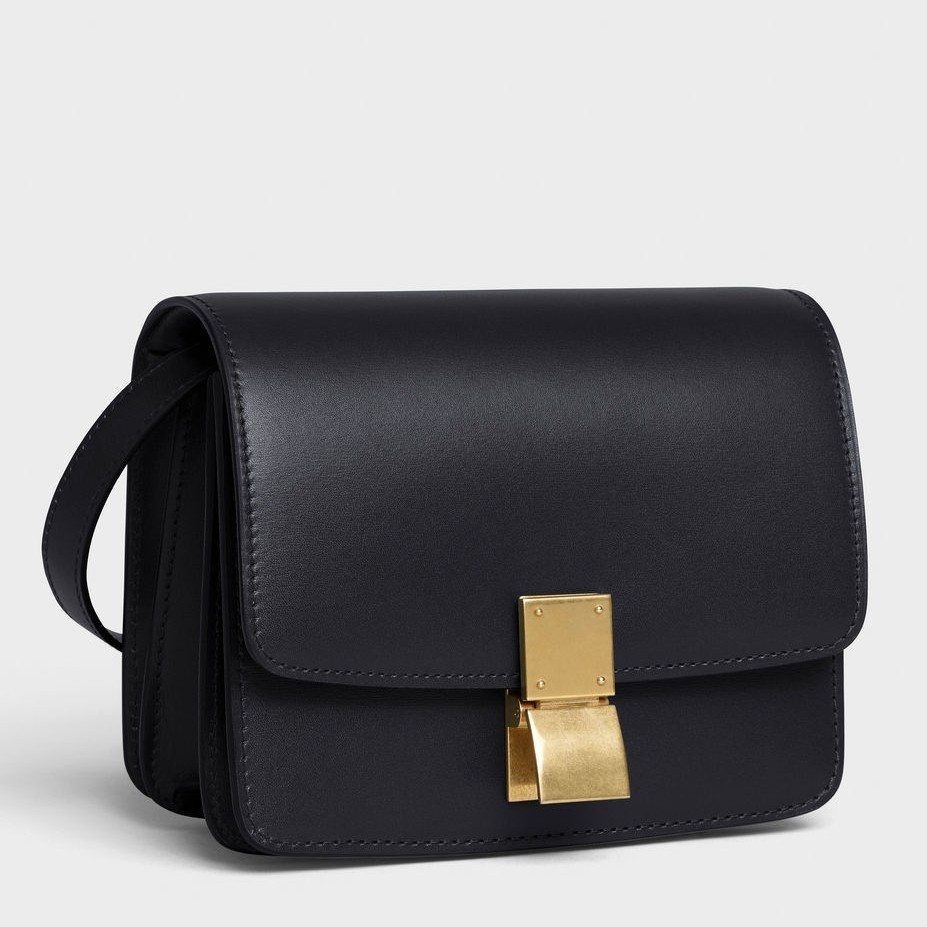 Celine Classic Box Small Bag In Black Box Calfskin 149