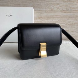 Celine Classic Box Small Bag In Black Box Calfskin 149