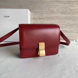 Celine Classic Box Small Bag In Red Box Calfskin 311