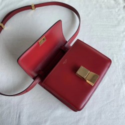 Celine Classic Box Small Bag In Red Box Calfskin 311