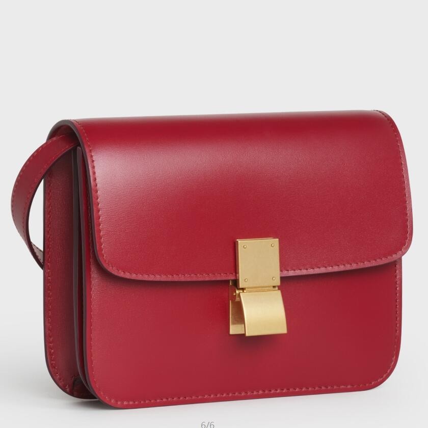 Celine Classic Box Teen Bag In Red Box Calfskin 931