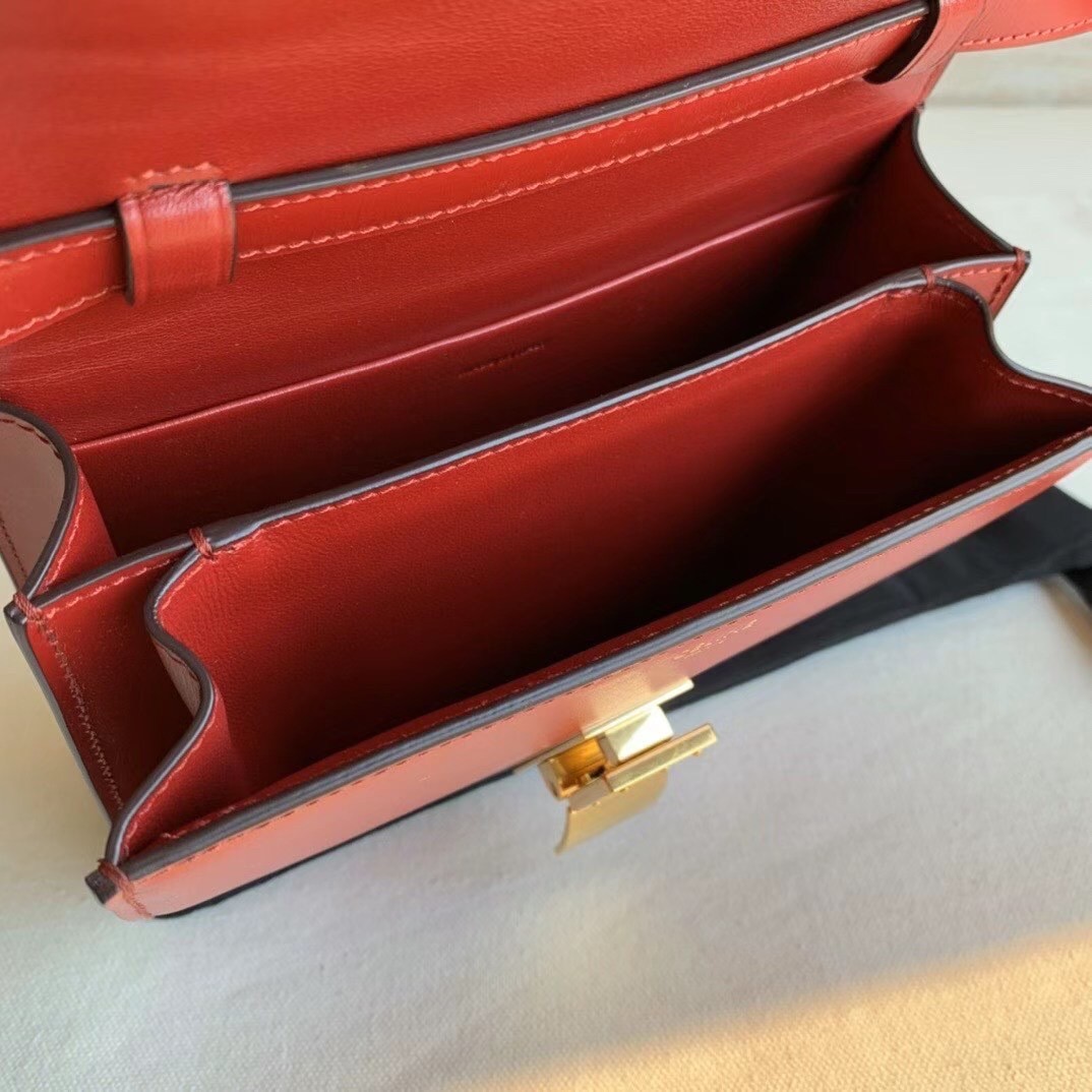 Celine Classic Box Teen Bag In Red Box Calfskin 931