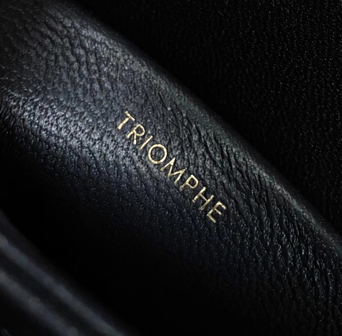 Celine Triomphe Teen Bag In Black Leather 079