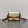 Celine Triomphe Teen Bag In Textile and Calfskin 156