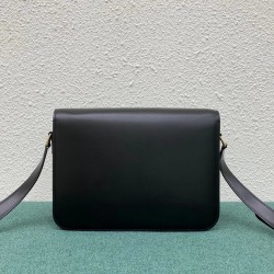 Celine Triomphe Large Bag In Black Calfskin 383