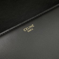 Celine Triomphe Large Bag In Black Calfskin 383