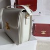 Celine Triomphe Large Bag In White Calfskin 460