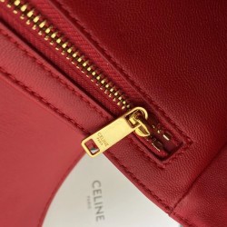 Celine Triomphe Large Bag In Red Calfskin 936