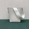 Celine Sangle Small Bucket Bag In White Calfskin 637