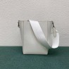 Celine Sangle Small Bucket Bag In White Calfskin 637