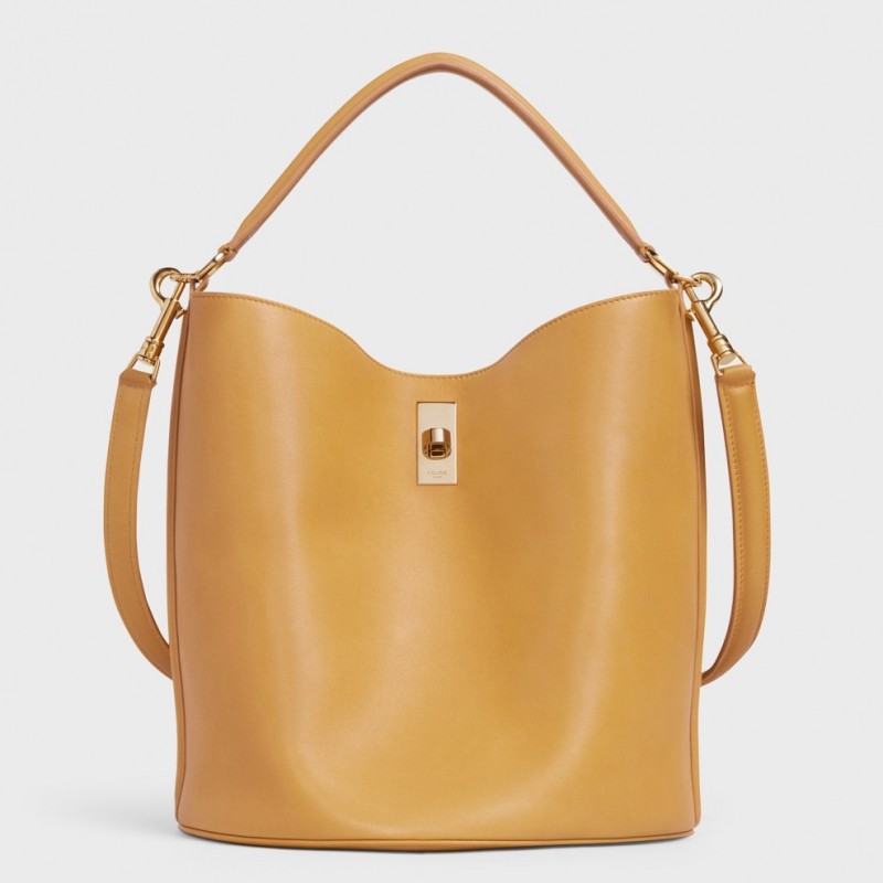 Celine Bucket 16 Bag In Yellow Soft Bare Calfskin 083