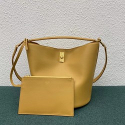 Celine Bucket 16 Bag In Yellow Soft Bare Calfskin 083