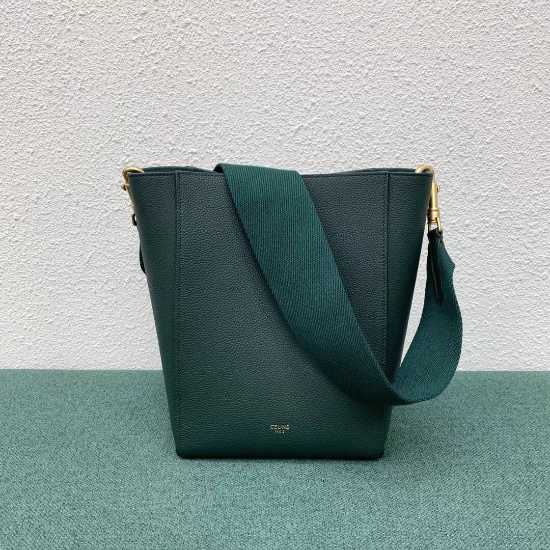 Celine Sangle Small Bucket Bag In Amazone Calfskin  136