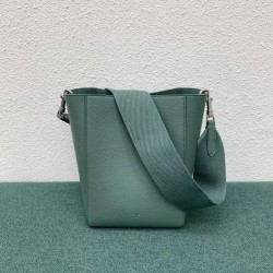 Celine Sangle Small Bucket Bag In Celadon Calfskin 255