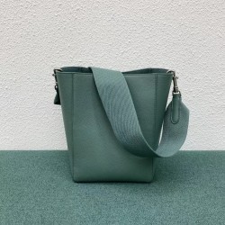 Celine Sangle Small Bucket Bag In Celadon Calfskin 255