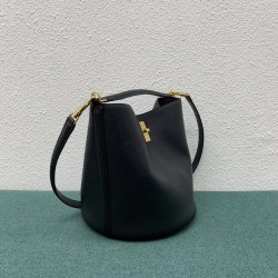 Celine Bucket 16 Bag In Black Grained Calfskin 092