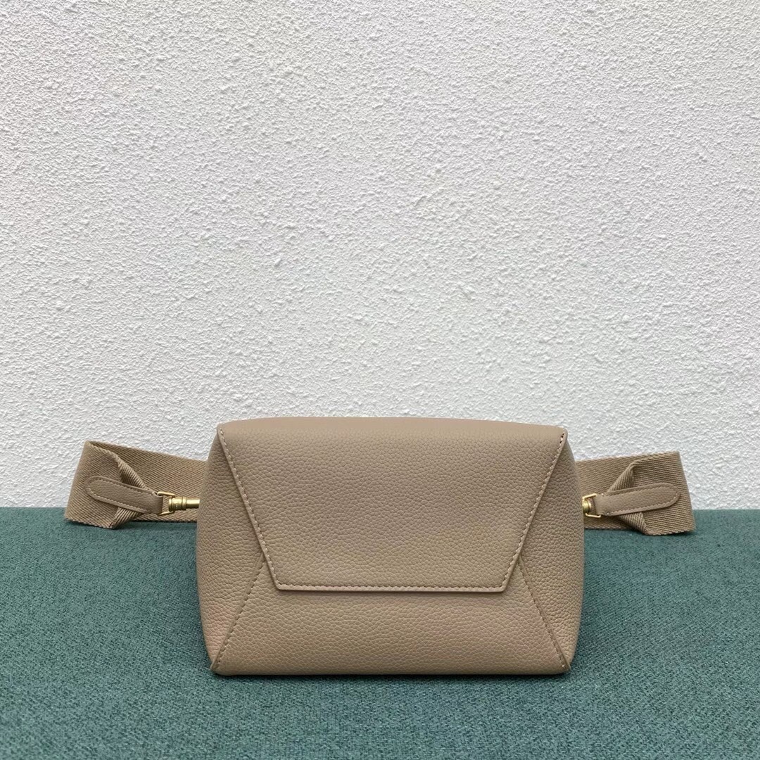 Celine Sangle Small Bucket Bag In Taupe Calfskin 103