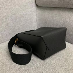 Celine Sangle Small Bucket Bag In Black Calfskin 241