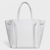 Celine Small Cabas Phantom Bag In White Grained Calfskin 239