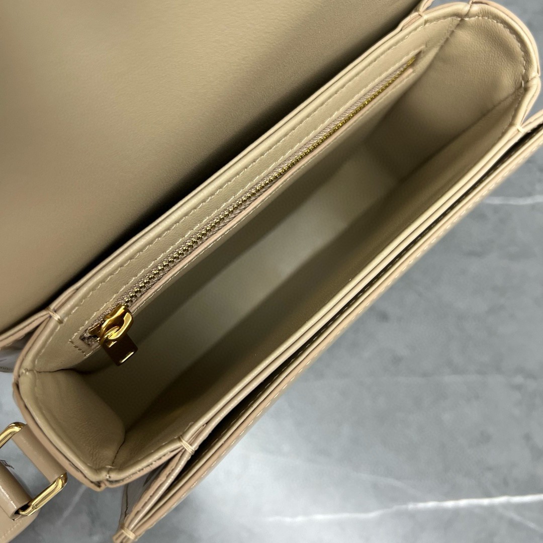 Celine Besace Clea Bag in Beige Shiny Calfskin 241