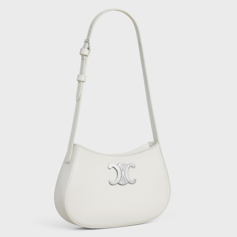 Celine Tilly Medium Bag in White Calfskin 478