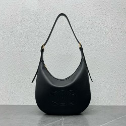 Celine Heloise Cuir Triomphe Bag in Black Calfskin 657