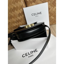 Celine Besace Clea Bag in Black Shiny Calfskin 678