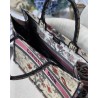 Dior Book Tote Bag In Multicolor Dior Flowers Embroidery 148