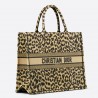 Dior Large Book Tote In Beige Multicolor Mizza Embroidery 709