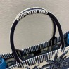 Dior Book Tote Bag In Blue Dior Palms Embroidery 195