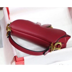 Dior Mini Saddle Bag In Red Calfskin 532