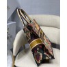 Dior Book Tote Bag In Yellow Multicolor Dior Paisley Embroidery 256