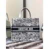 Dior Book Tote Bag In Latte Zodiac Embroidery 440