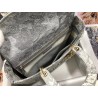 Dior Large Lady D-Lite Bag In Gray Toile de Jouy Reverse Embroidery 607